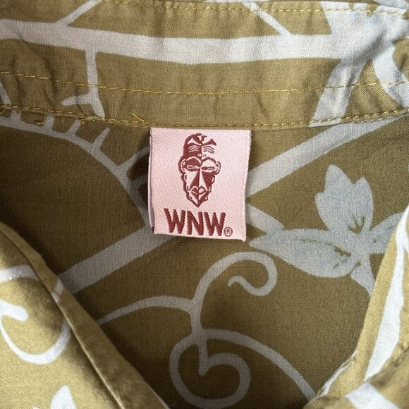 Wayan Natural Wear Vintage Mens 2XL Green Hawaiian Button Up Short Sleeve Shirt - Picture 6 of 14